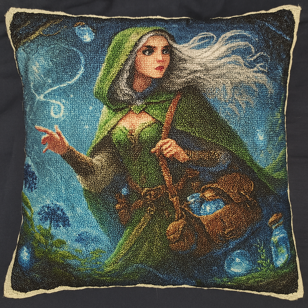 **ÉDITION SPÉCIALE – COUSSIN BRODÉ MAIN "AYALA"