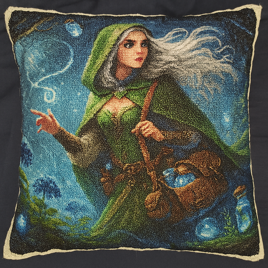 **ÉDITION SPÉCIALE – COUSSIN BRODÉ MAIN "AYALA"